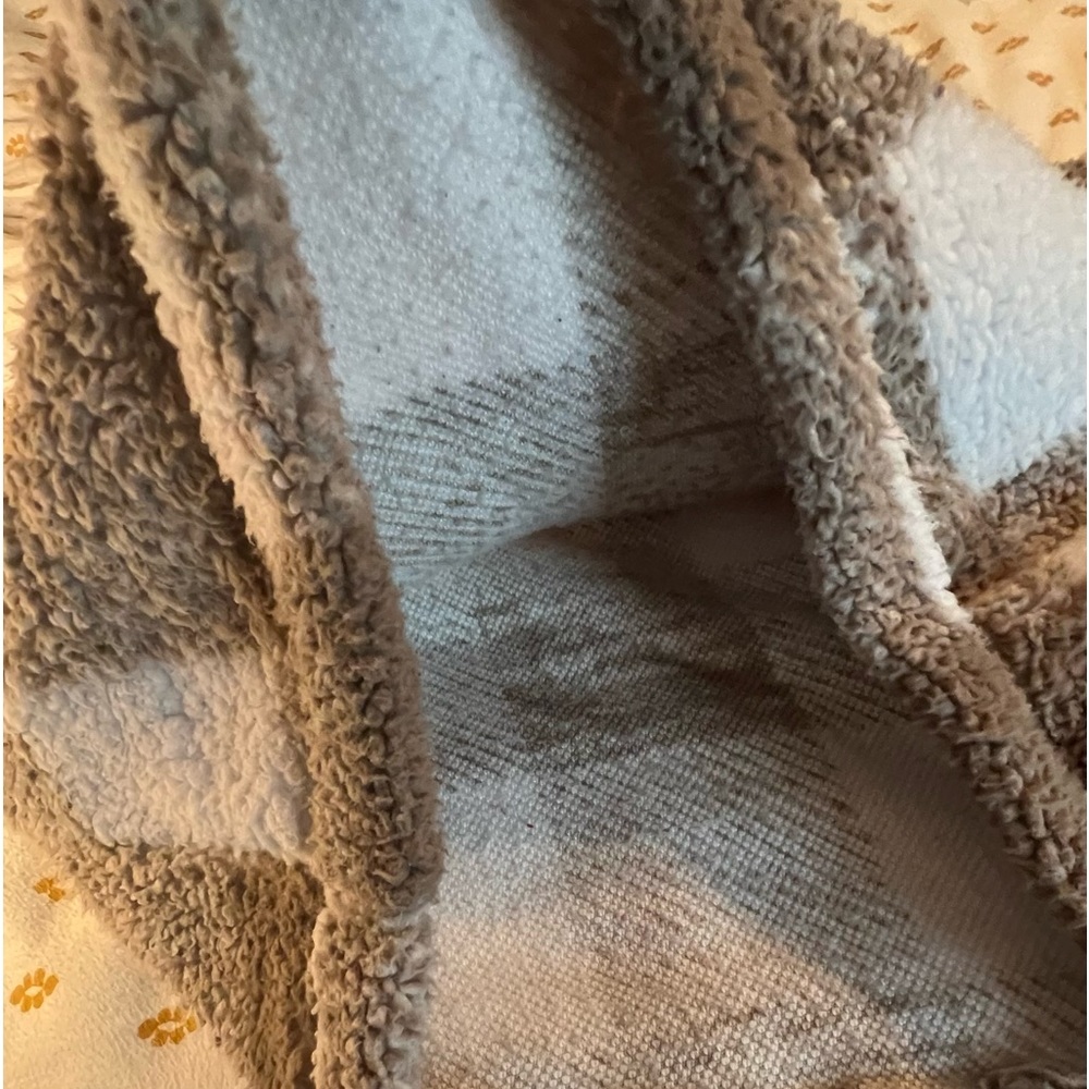 Plush Plaid Teddy Drawstring hoodie